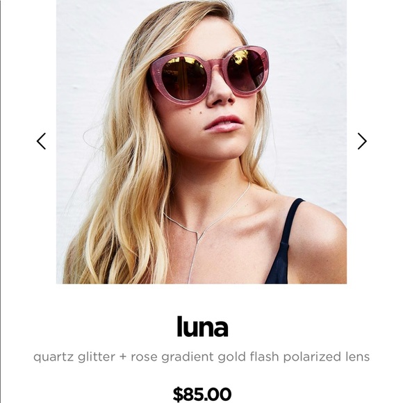 DIFF eyewear Luna sunglasses rose quartz glitter - Picture 2 of 5